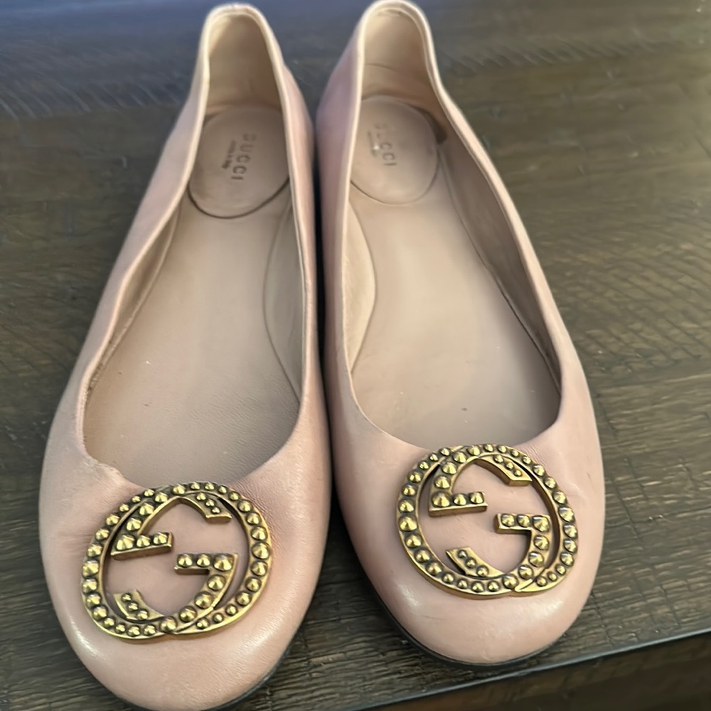 Gucci leather ballet slippers